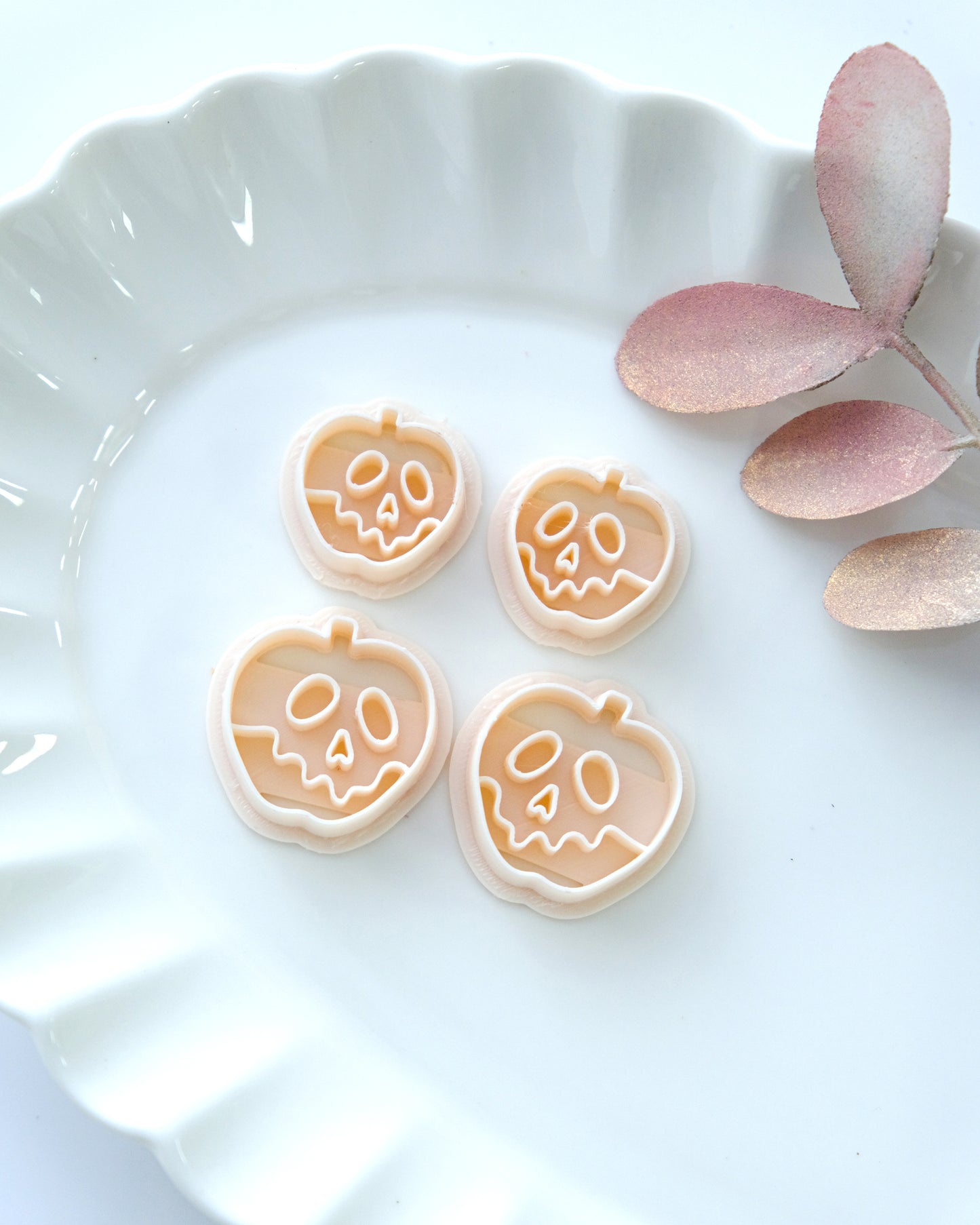 Halloween Skull Apple Polymer Clay Cutters