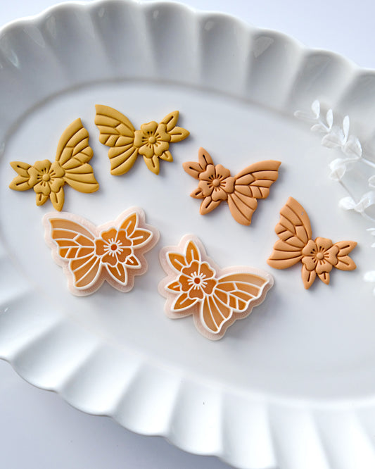 Boho Floral Butterfly Clay Earring Cutters