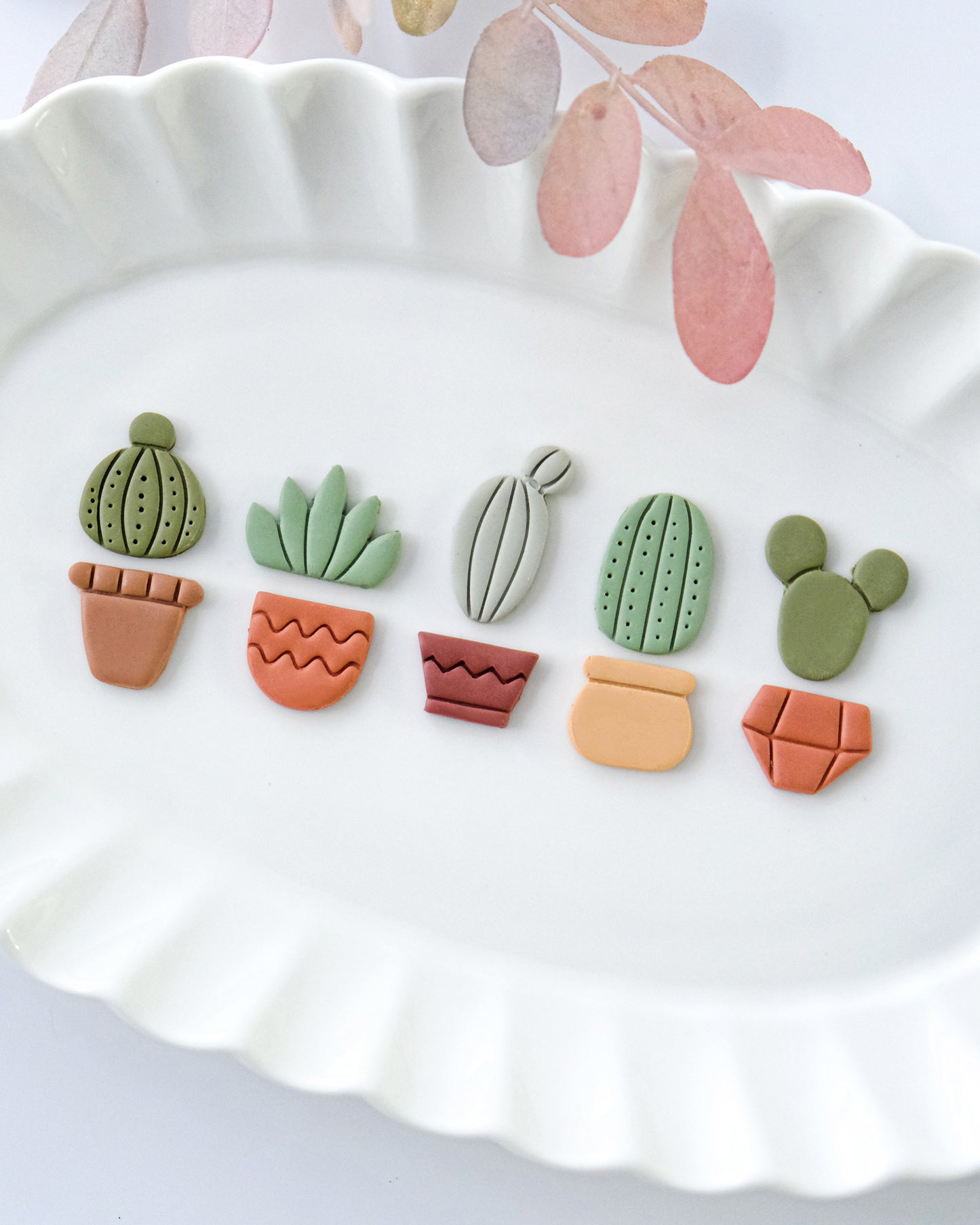 Various Cactus Polymer Clay Cutters for Stud Earrings