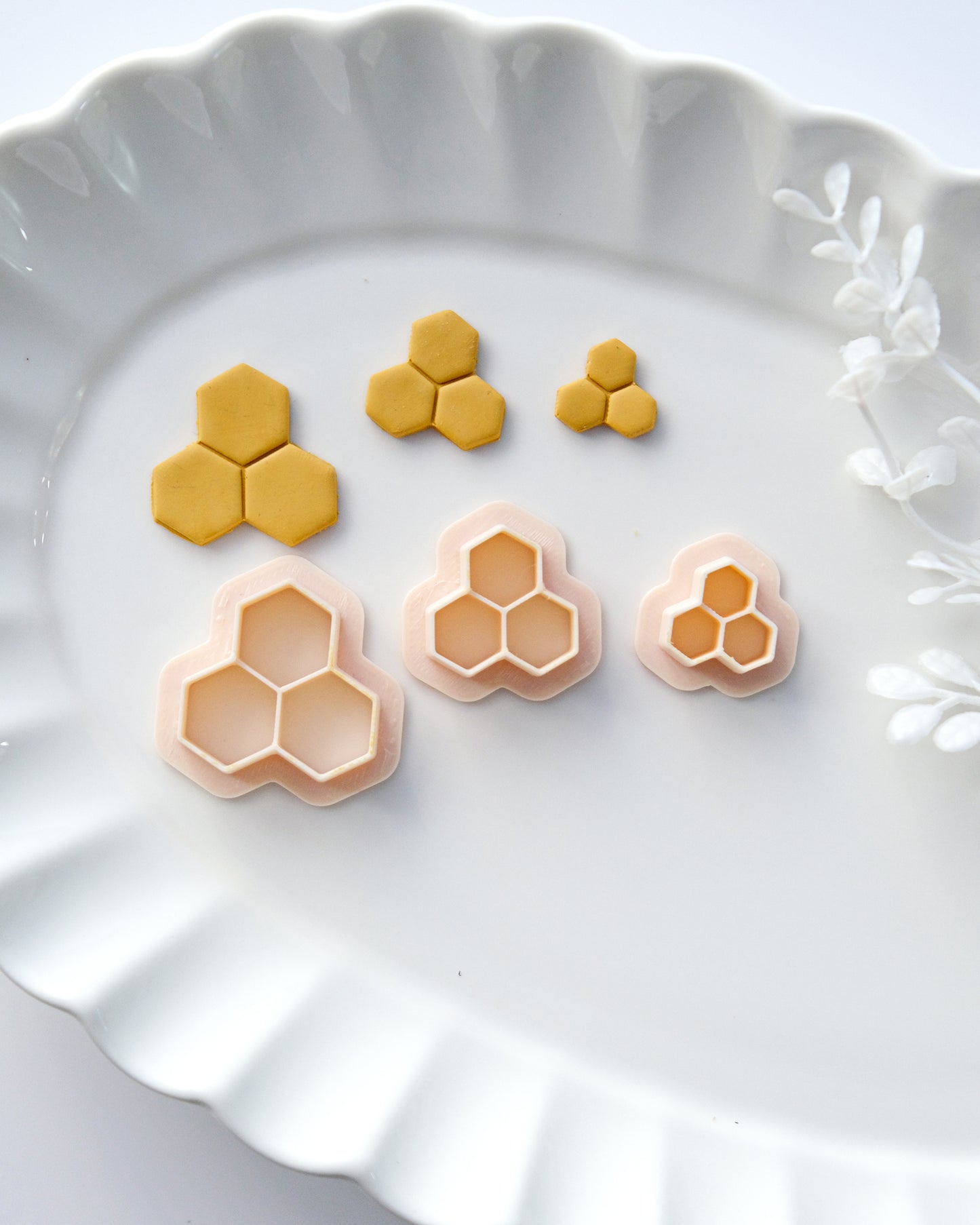 Honeycomb Polymer Clay Earring Cutters
