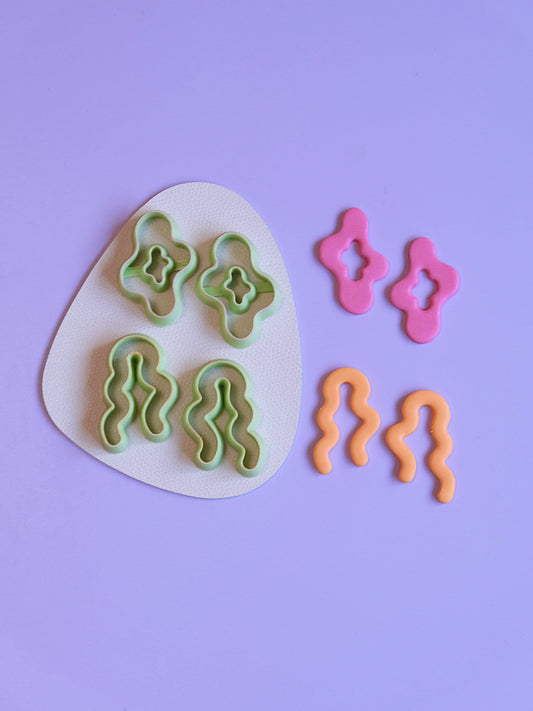 Funky Organic Shaped Polymer Clay Cutters