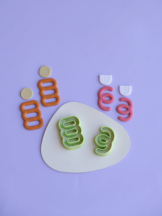 Curved Line Hoop Clay Earring Cutters