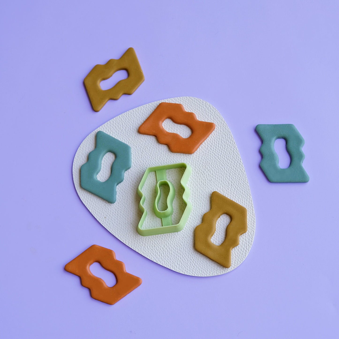 Wavy Rectangle Donut Clay Cutter