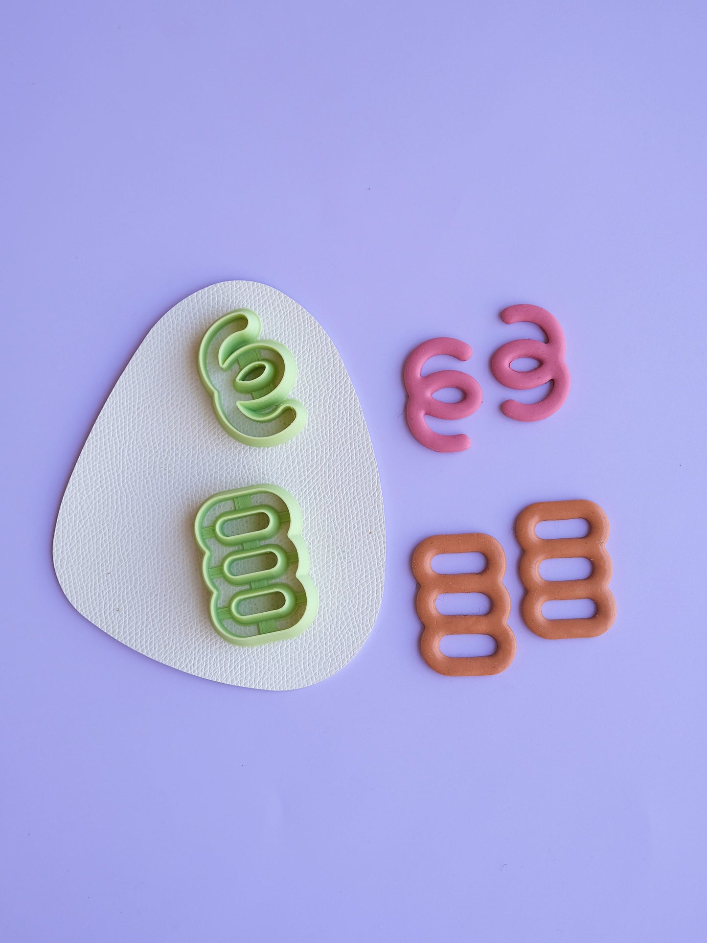 Curved Line Hoop Clay Earring Cutters