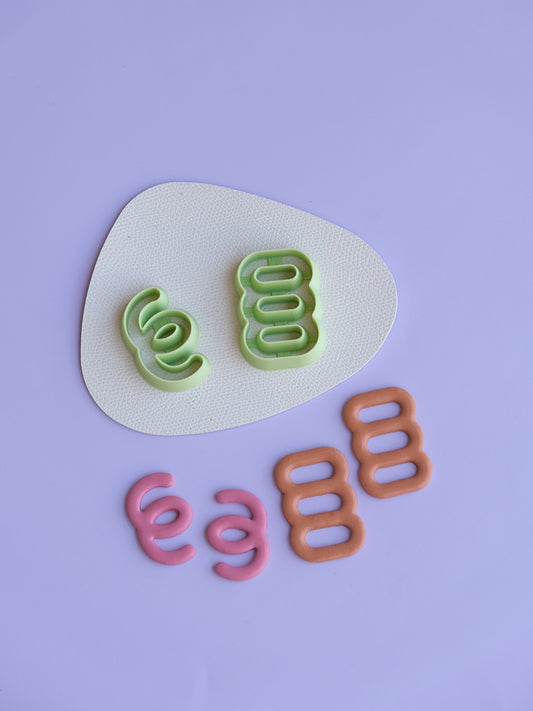 Curved Line Hoop Clay Earring Cutters