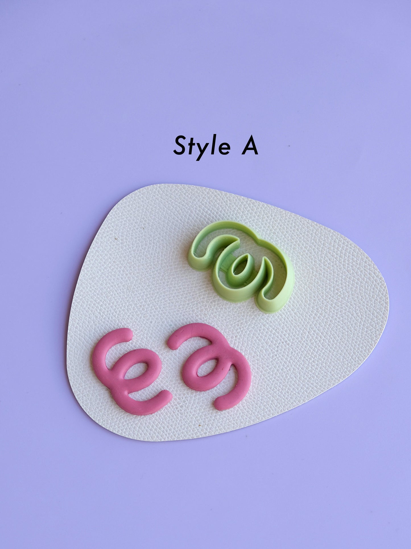 Curved Line Hoop Clay Earring Cutters
