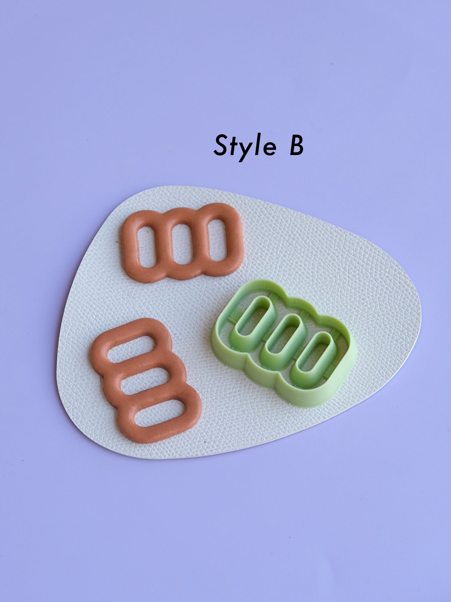 Curved Line Hoop Clay Earring Cutters