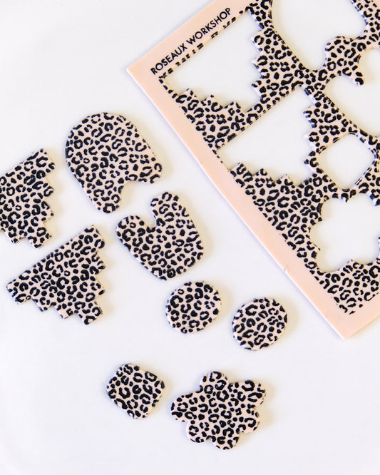 Animal Leopart Print Silk Screen For Polymer Clay Earring