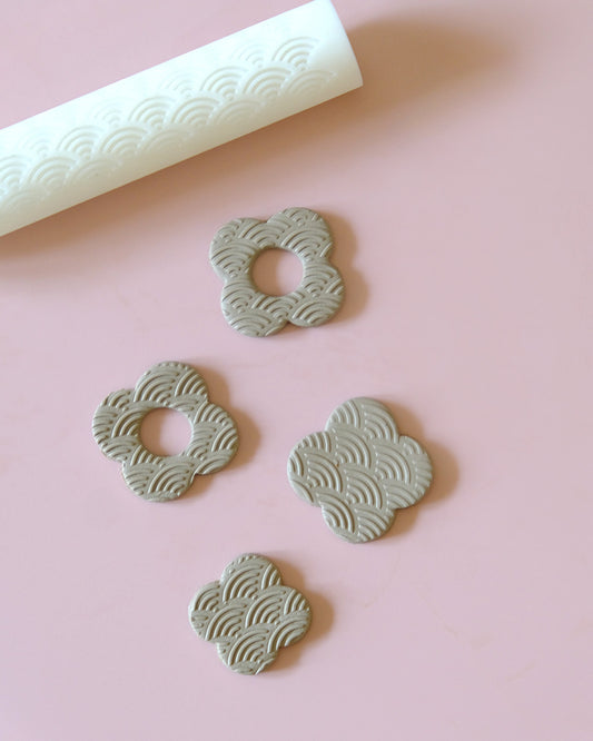 Rainbow Texture Roller For Polymer Clay Earrings