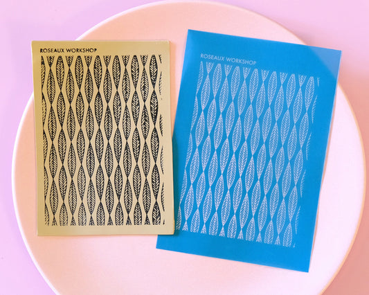 Leaf Pattern Silk Screen For Clay Earring