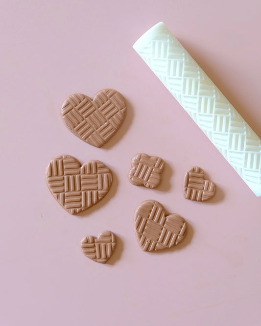 Square lines Texture Roller for Polymer Clay Earrings