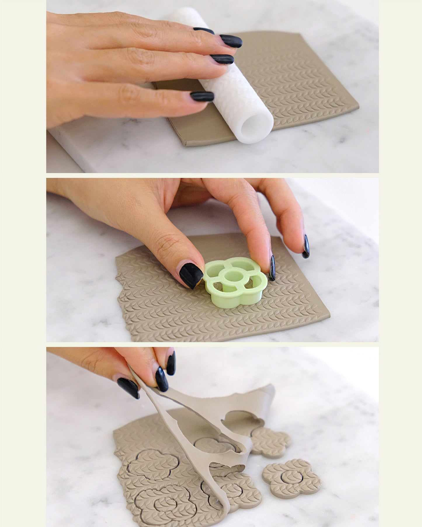 Knitted Texture Roller for Polymer Clay Earrings