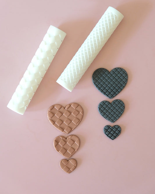 Square Knitted Texture Roller for Clay Earrings