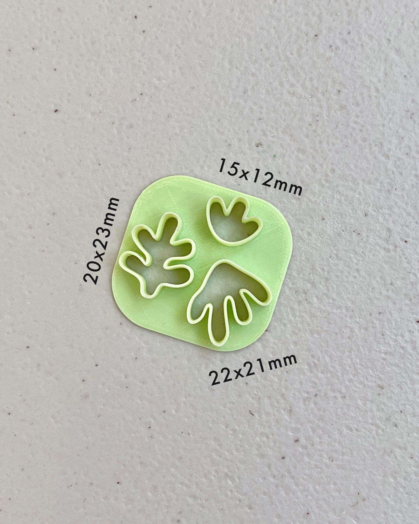 Mini Abstract Coral Polymer Clay Cutters