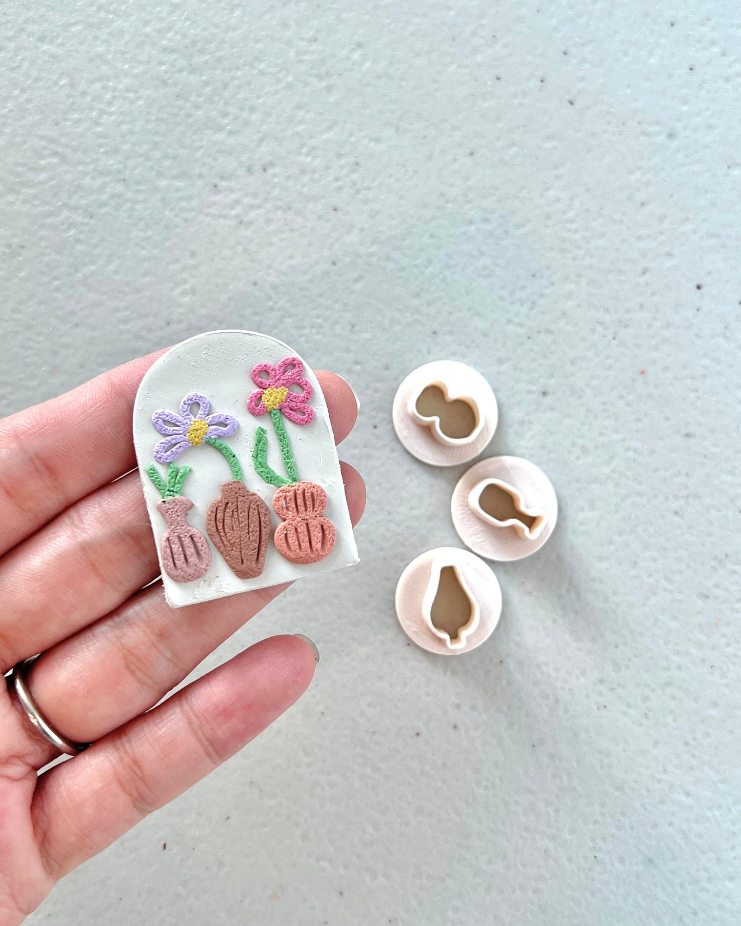 Mini Vase Shape Polymer Clay Cutters Set