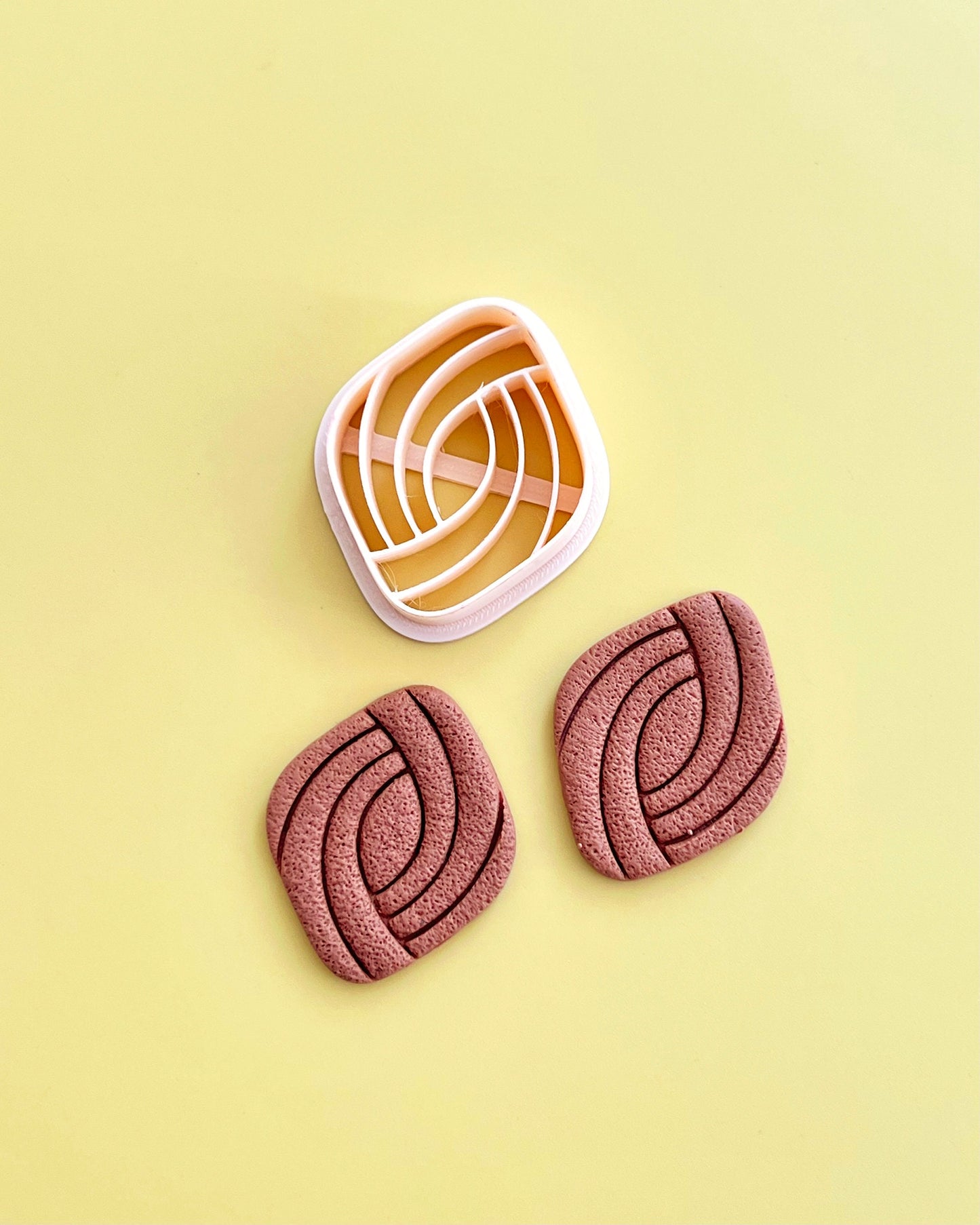 Embossed Rhombus Polymer Clay Cutters