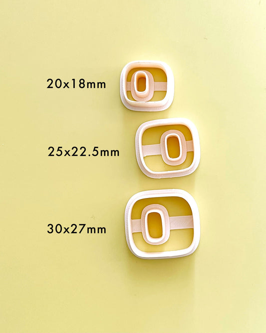 Retro Square Donut Polymer Clay Cutters