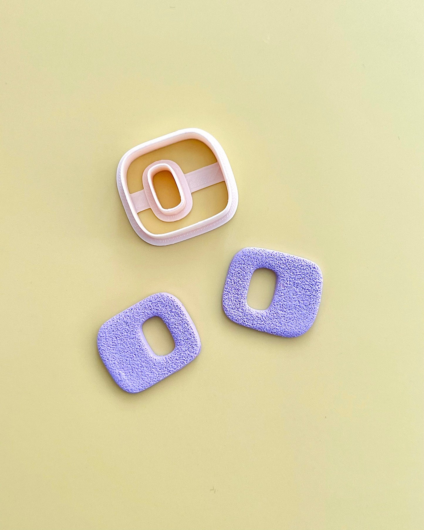 Retro Square Donut Polymer Clay Cutters
