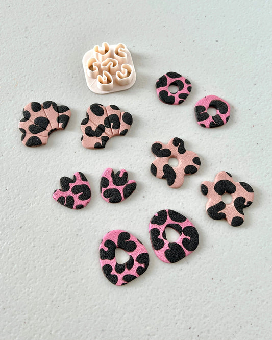 Leopard Print Mini Clay Earring Cutter