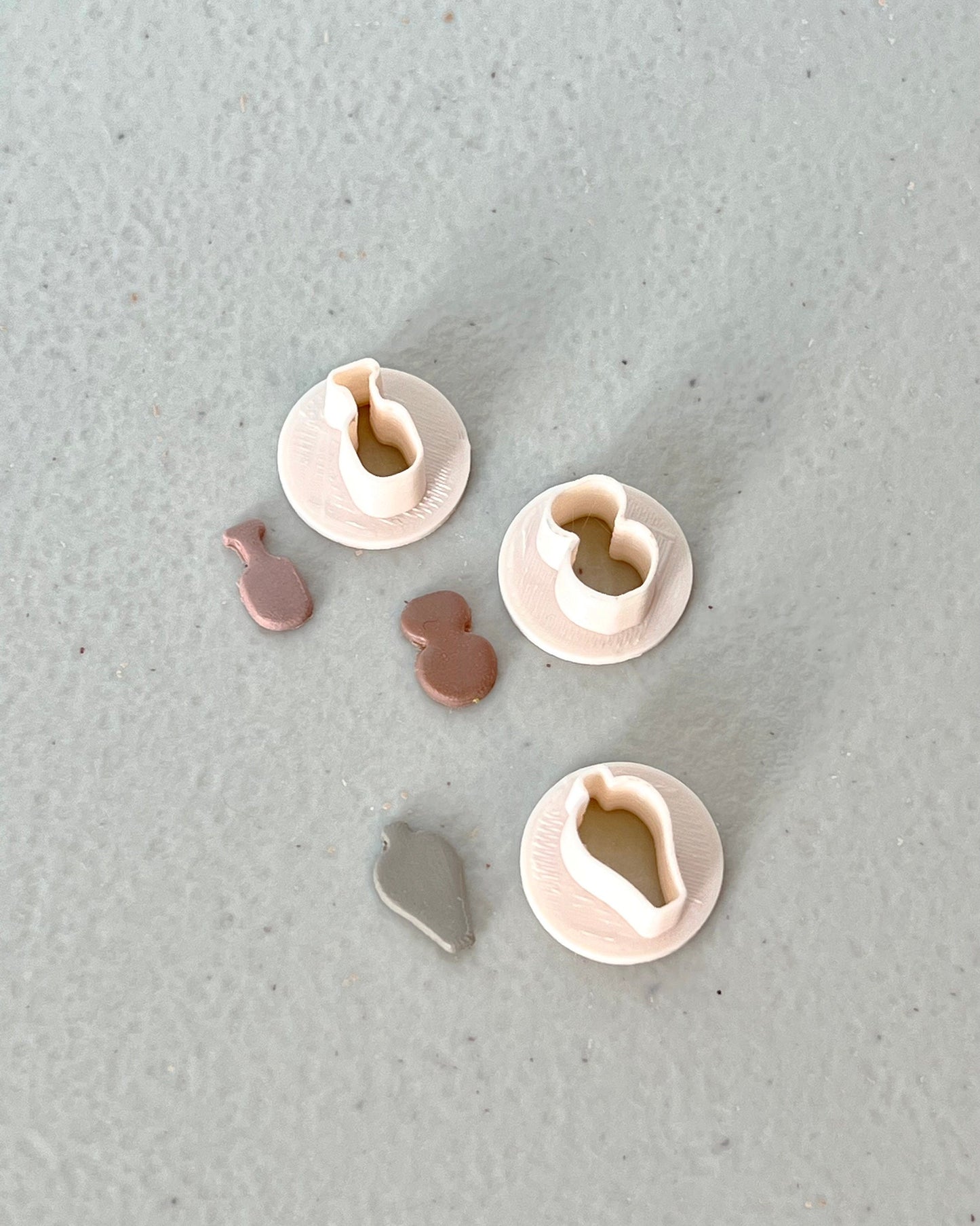 Mini Vase Shape Polymer Clay Cutters Set