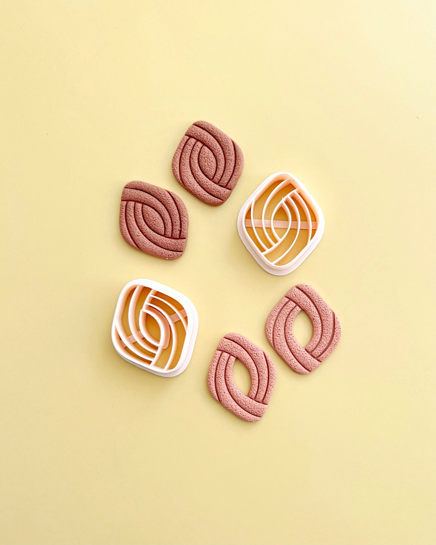 Embossed Rhombus Polymer Clay Cutters