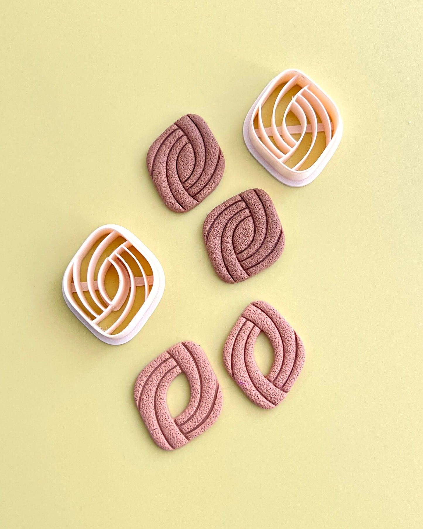 Embossed Rhombus Polymer Clay Cutters