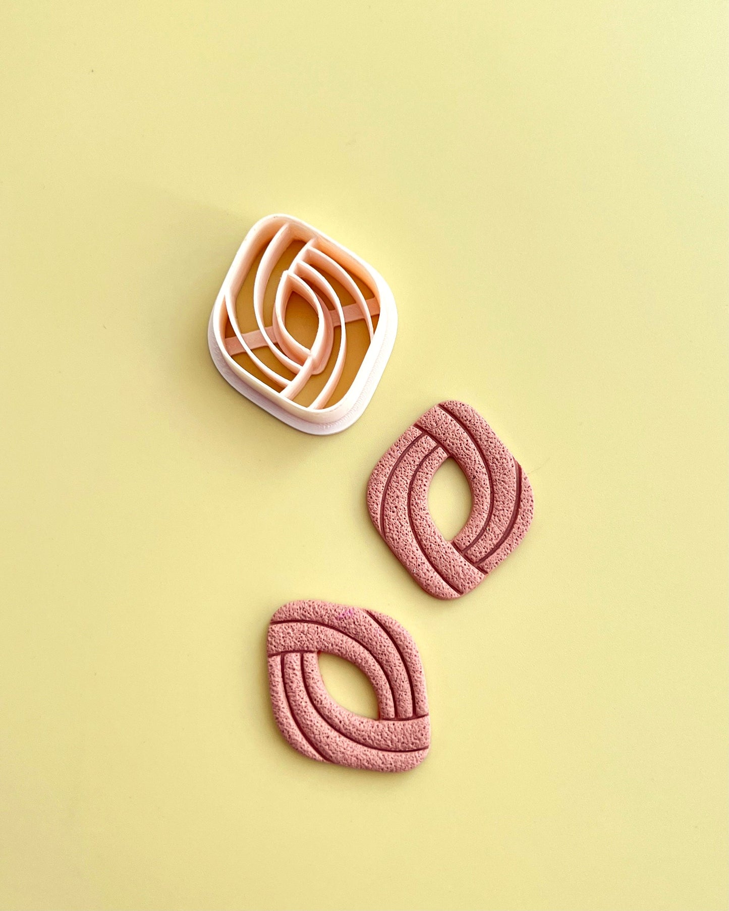 Embossed Rhombus Polymer Clay Cutters