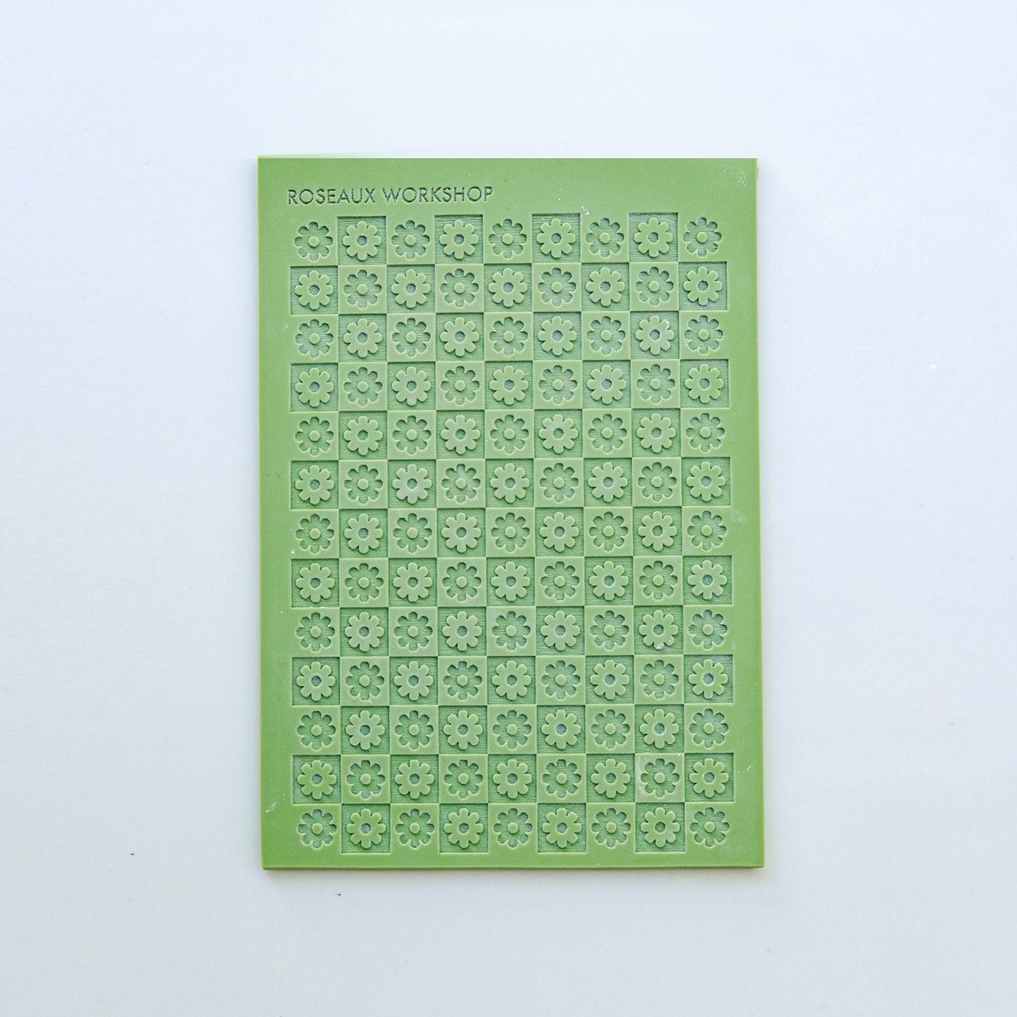 Flower Checkerboard Texture Mat for Polymer Clay Earrings