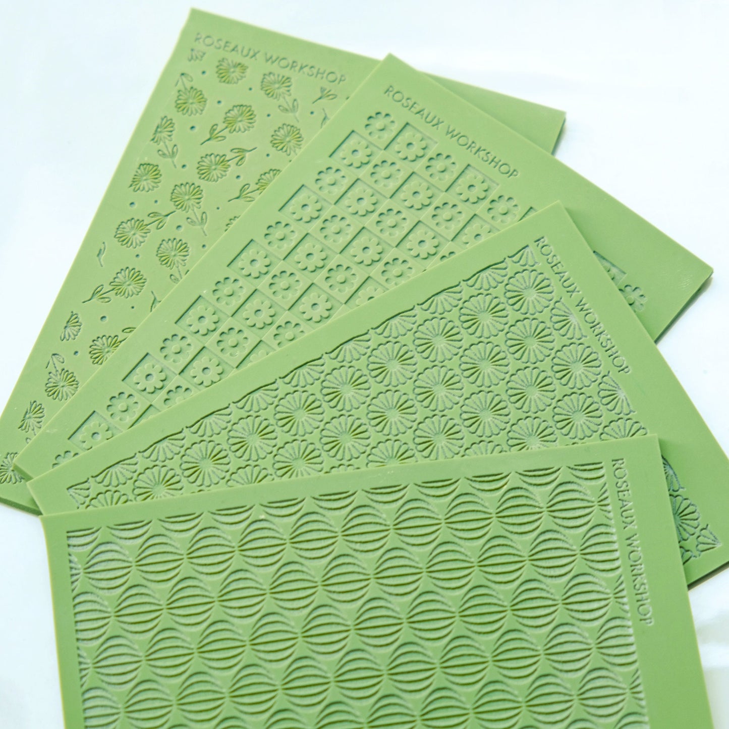 Flower Checkerboard Texture Mat for Polymer Clay Earrings