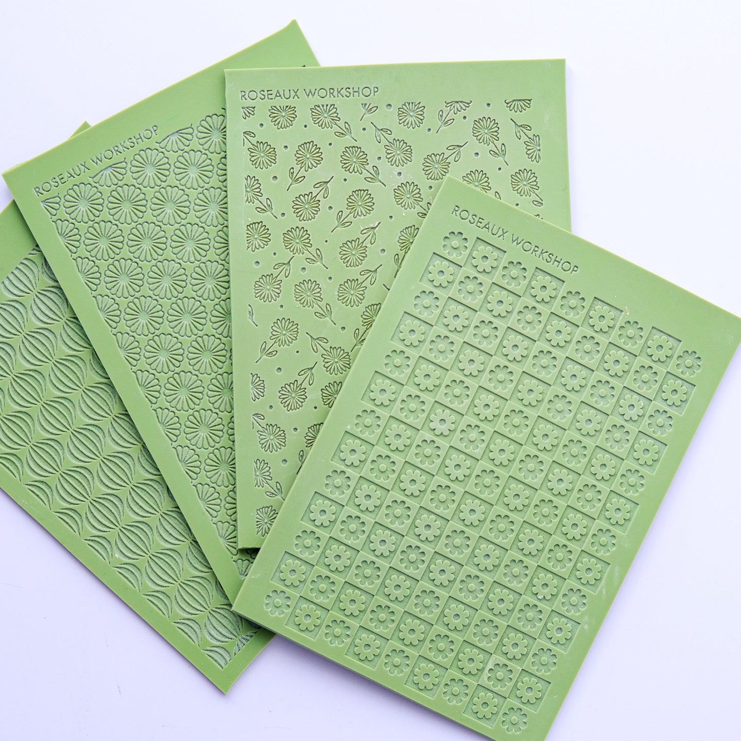 Flower Checkerboard Texture Mat for Polymer Clay Earrings