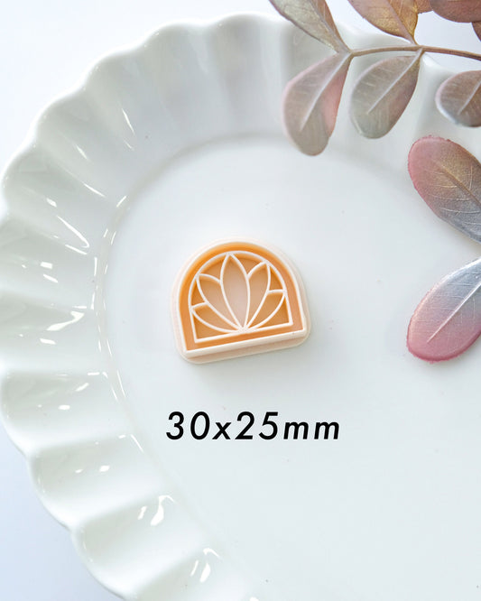 Boho Lotus Arch Polymer Clay Cutters