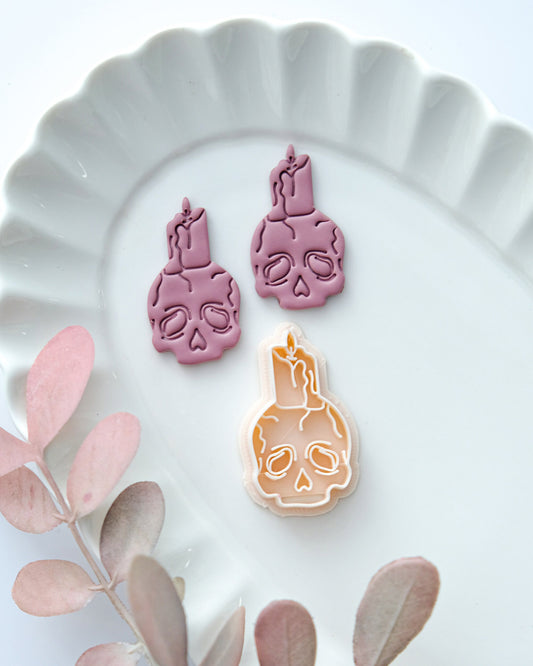 Halloween Skull Candle Clay Cutters