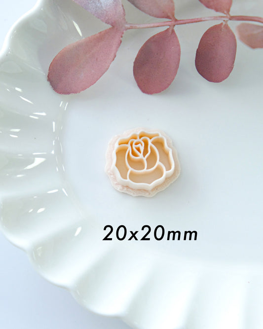 Rose Flower Valentines Day Clay Cutter