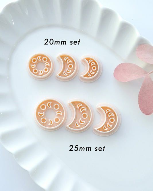 Moon Phases Polymer Clay Cutters Set