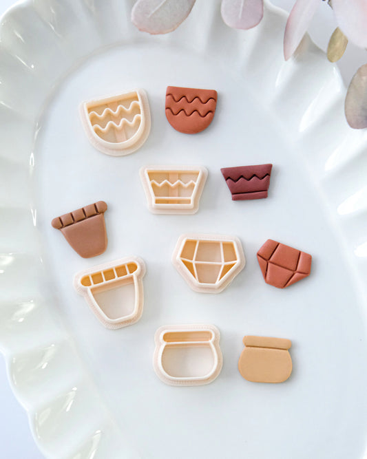 Plant Pots Polymer Clay Cutters Set