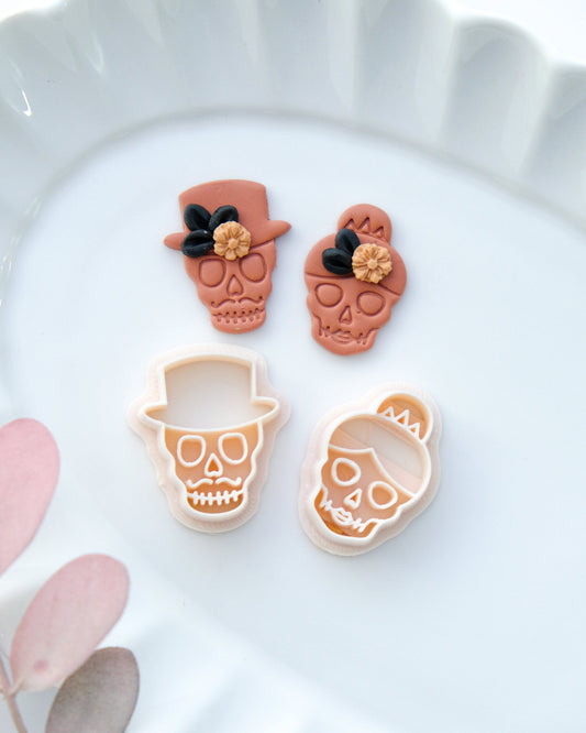 Sugar Skull Couple Polymer Clay Cutters