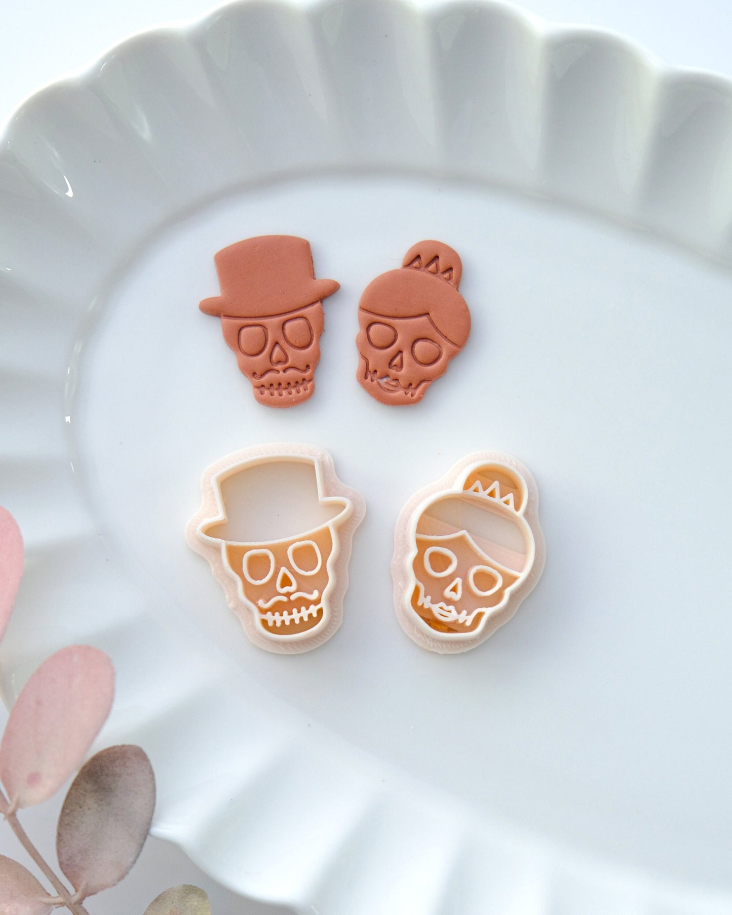 Sugar Skull Couple Polymer Clay Cutters