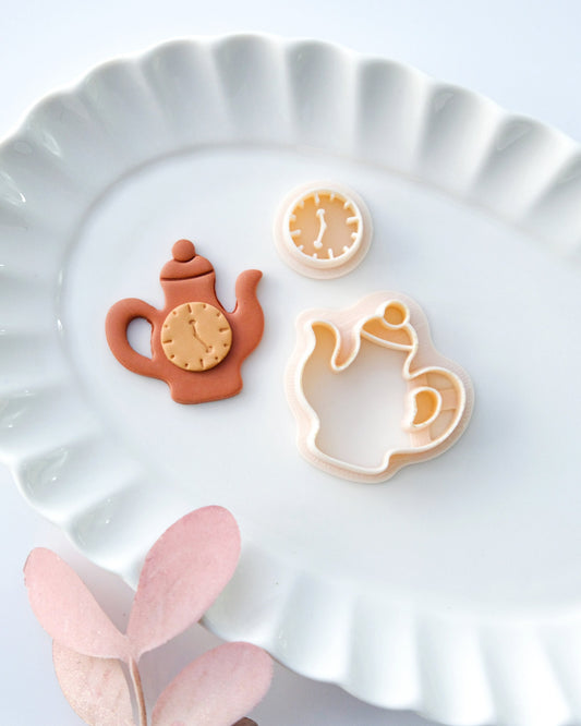 Fairy Teapot and Clock Clay Cutters
