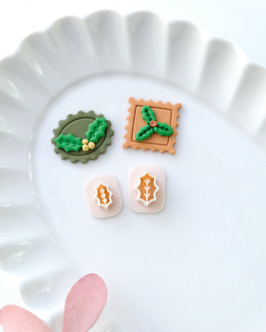 Christmas Holly Leaf Mini Clay Cutters