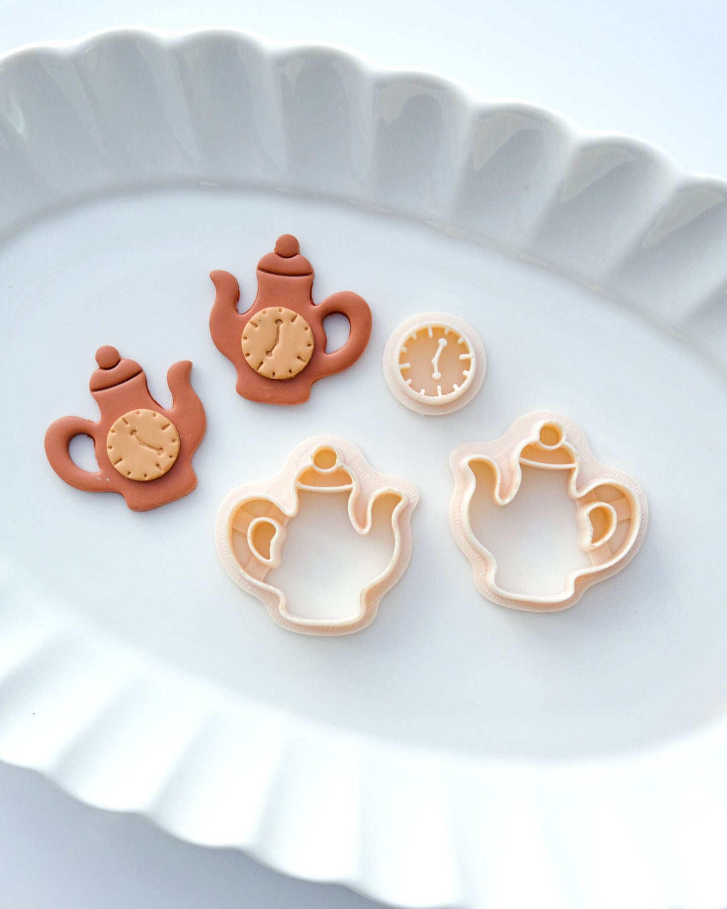 Fairy Teapot and Clock Clay Cutters