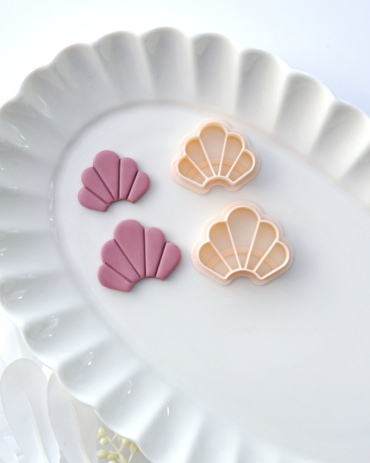 Scalloped Fan Shape Polymer Clay Cutters