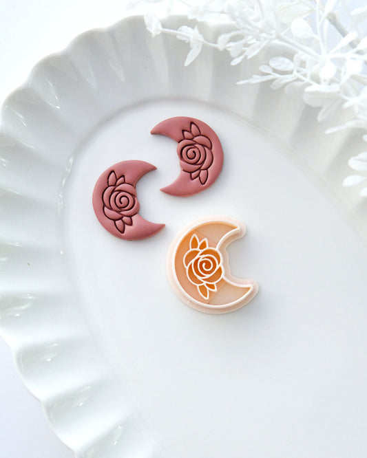Boho Rose Moon Clay Cutters