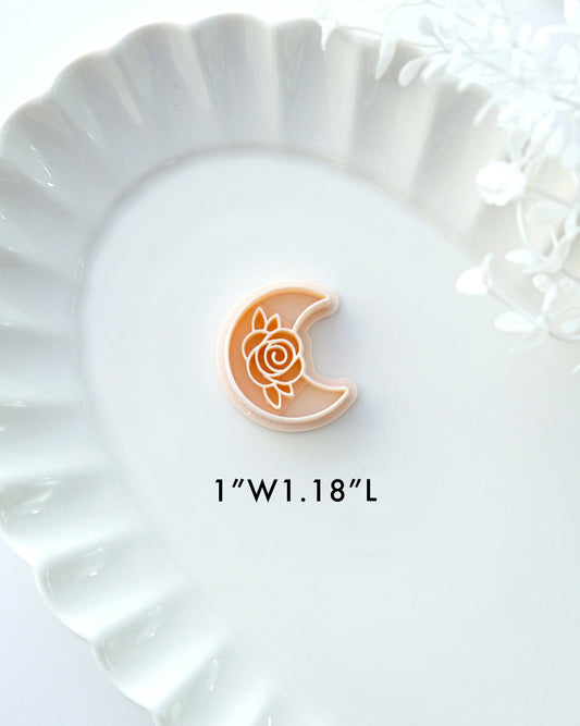 Boho Rose Moon Clay Cutters