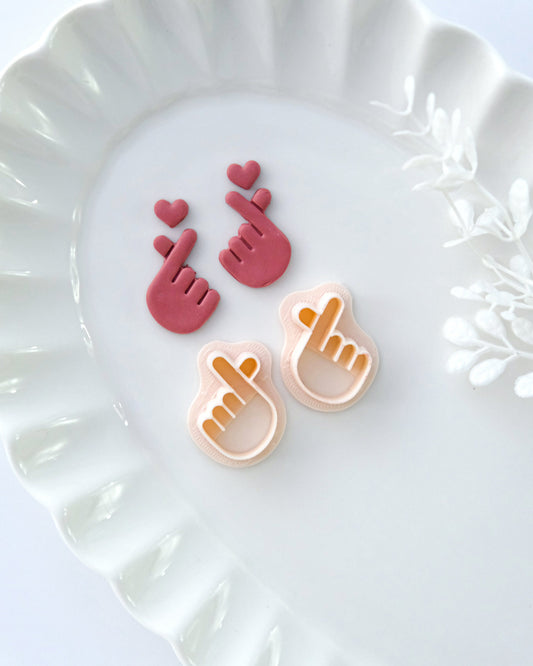 Love Heart Hands Polymer Clay Cutters