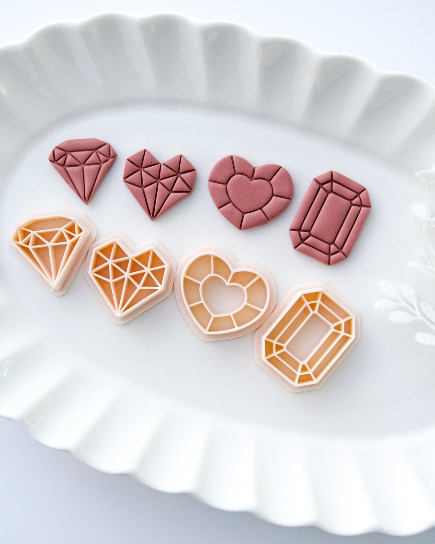 Diamond Valentines Day Polymer Clay Cutters
