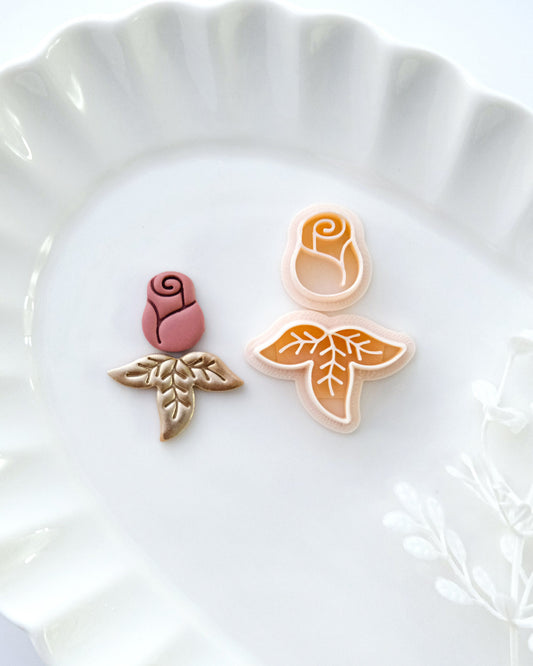 Rose Valentines Day Polymer Clay Cutter Set |