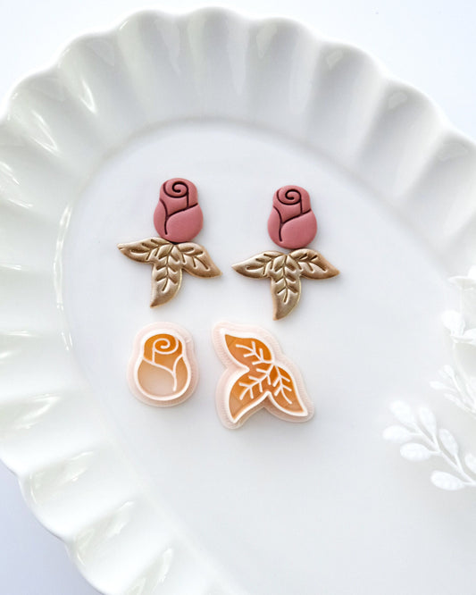 Rose Valentines Day Polymer Clay Cutter Set |