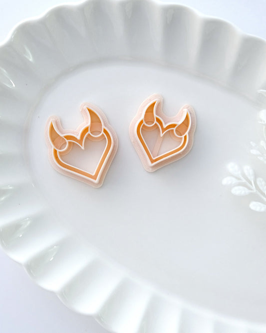 Devil Heart Shape Valentines Day Clay Cutters