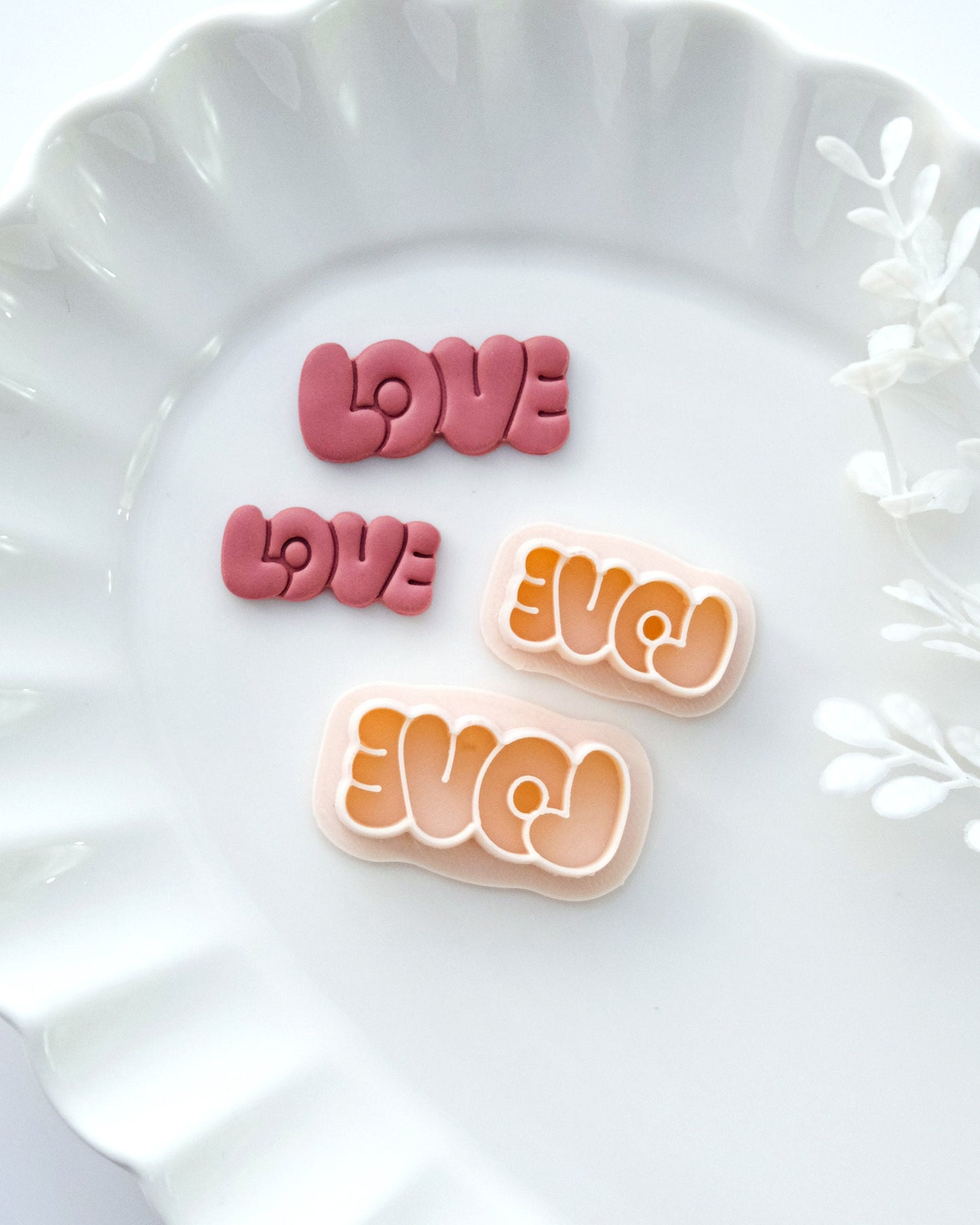 Love Lettering Polymer Clay Cutters