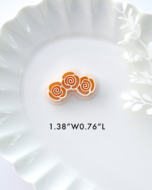 Rose Wreath Valentines Day Polymer Clay Cutter